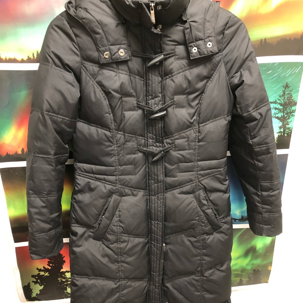 Warm ESRIT winter maxi coat. Black, size small.